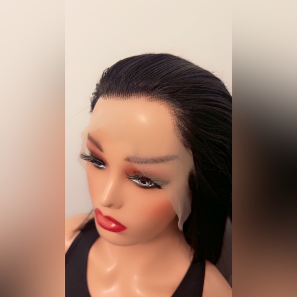 12” Human Hair Bob Wig - Picture 10 of 16